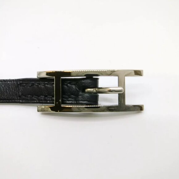 Authentic HERMES Api 3 Bracelet E in Square Black Leather - Picture 11 of 12